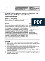An Integrated Lean Approach To Process Failure Mode and Effect Analysis (PFMEA) A Case Study From Automotive Industry