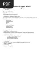 MYP 4 Exam Syllabus May 2022