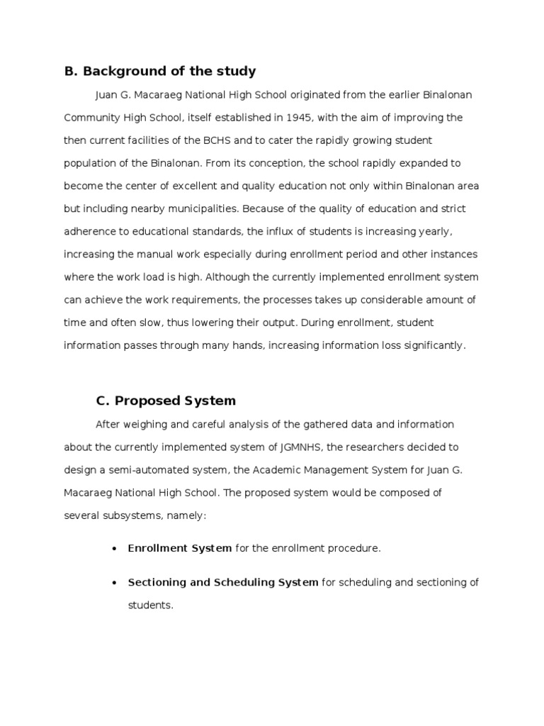 Academic Management System for JGMNHS | PDF | Business