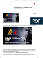 REFORMAS EFECTUADAS AL COIP REFERENTE AL TRABAJO POLICIAL - Derecho Ecuador