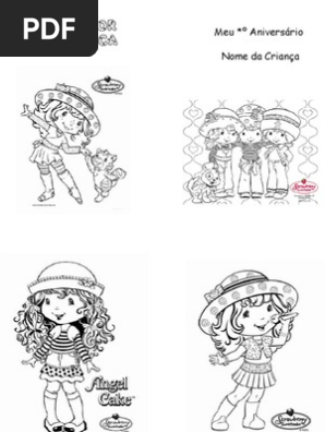 Desenho para colorir - baixar pdf grátis  Strawberry shortcake coloring  pages, Coloring books, Coloring pages