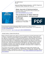 The Production of Asian Theories of Communication - Contexts and Challenges - Dissanayake2009