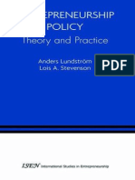 Entrepreneurship Policy Theory and Practice Compress