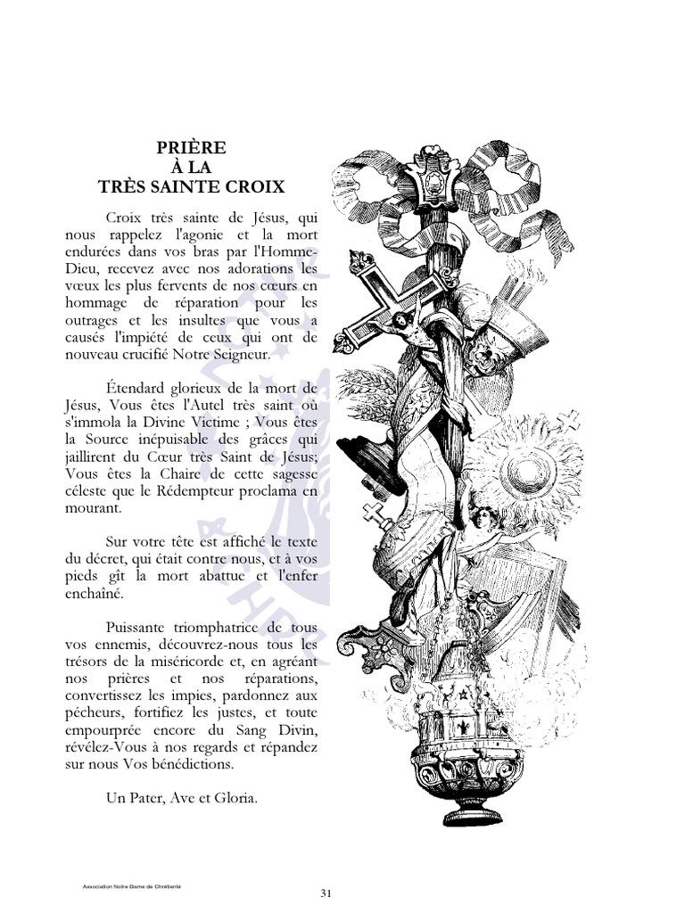 Priere A La Sainte Croix Pdf