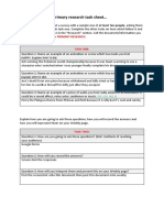 Primary Research Task Sheet With Audio