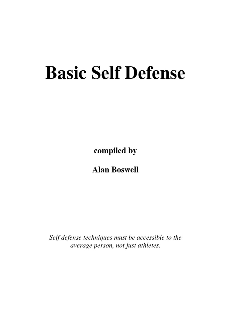Basic Self Defense Techniques Guide | PDF | Foot | Hand