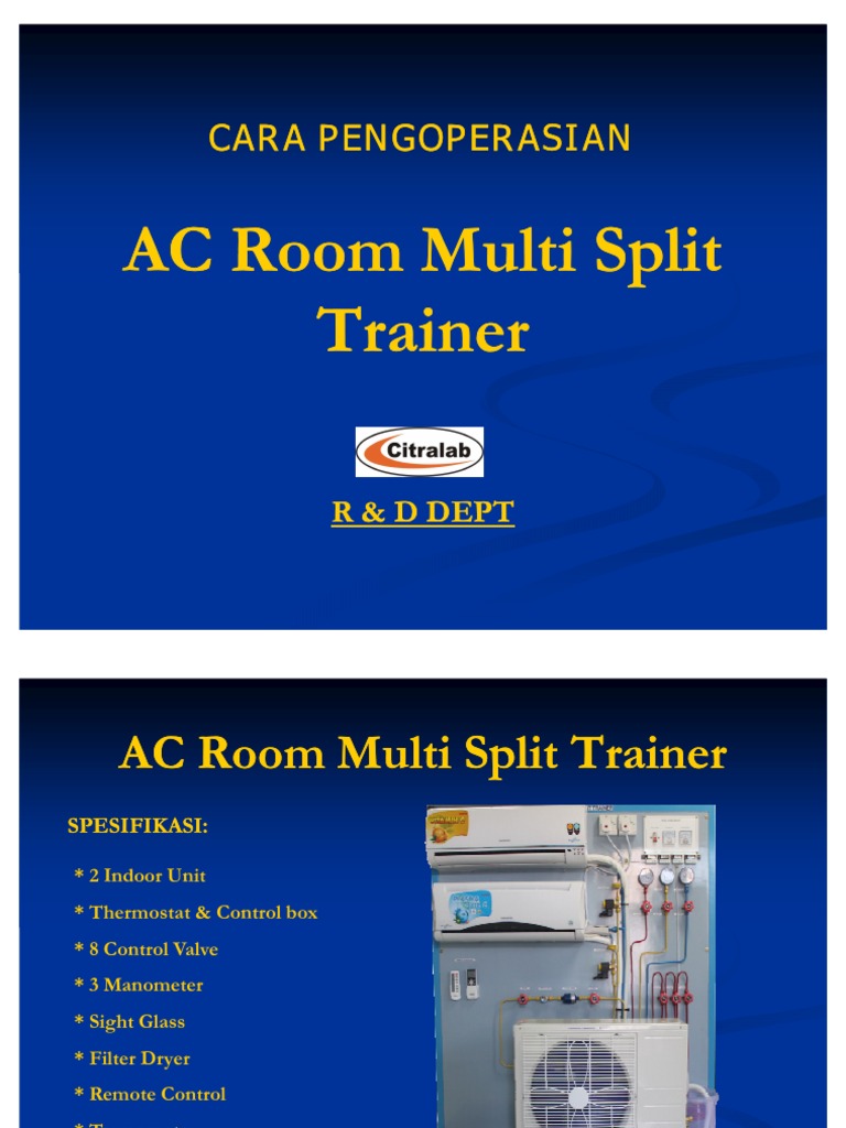 AC Room Multi Split Trainer | PDF | Komputer