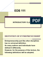 Eds 111 Introductory Class