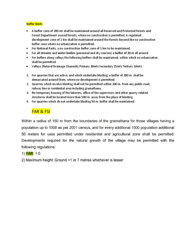 BMRDA Buffer Zone Regulations | PDF | Science & Mathematics