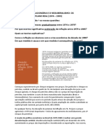 A Aceleração Inflacionária e o Neoliberalismo