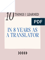 10 Things I Learned in 8 Years As A Translator