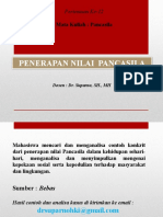 Pertemuan - 11 - Contoh Penerapan Nilai Pancasila