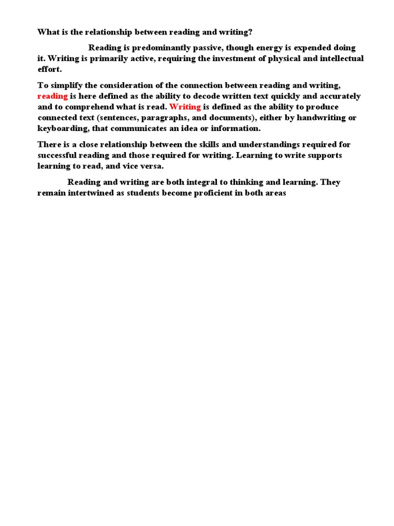 Reading Writing Connection PDF