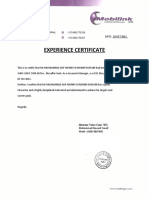 Experience Certificate: Director Voice Com 7251