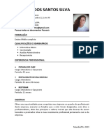 Currículo Adriana Santos Atendente Recepcionista Marabá
