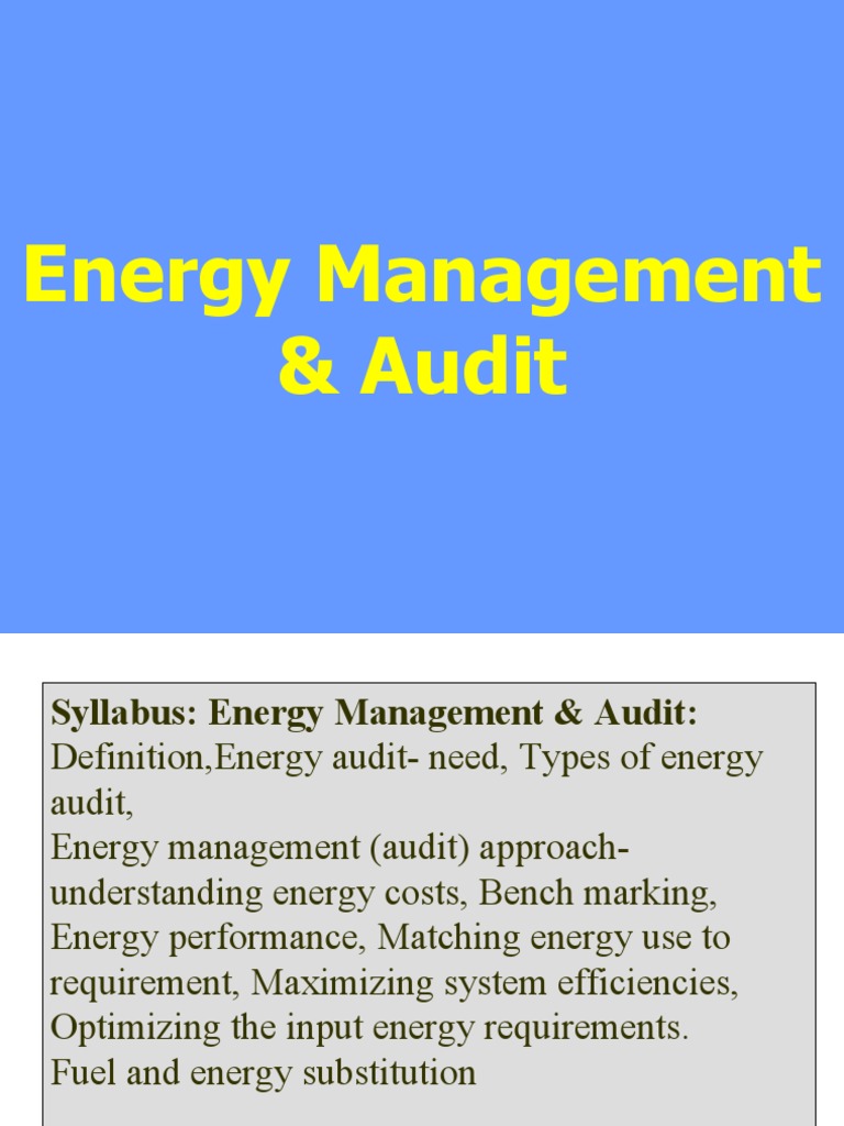 5.energy Management & Audit | PDF | Energy Management | Audit