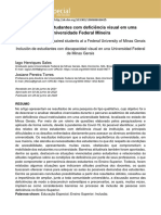 Inclusão de Estudantes Com Deficiência Visual em Uma Universidade Federal Mineira