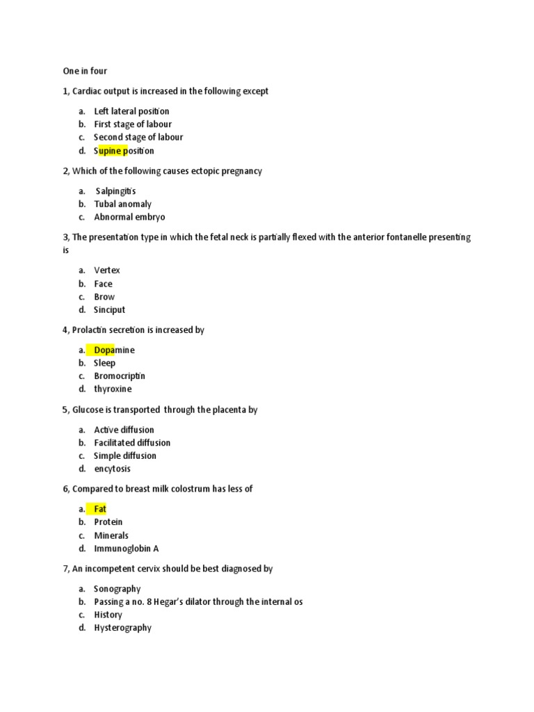 Jc Group B Obstetrics And Gynaecology Mcqs Download Free Pdf