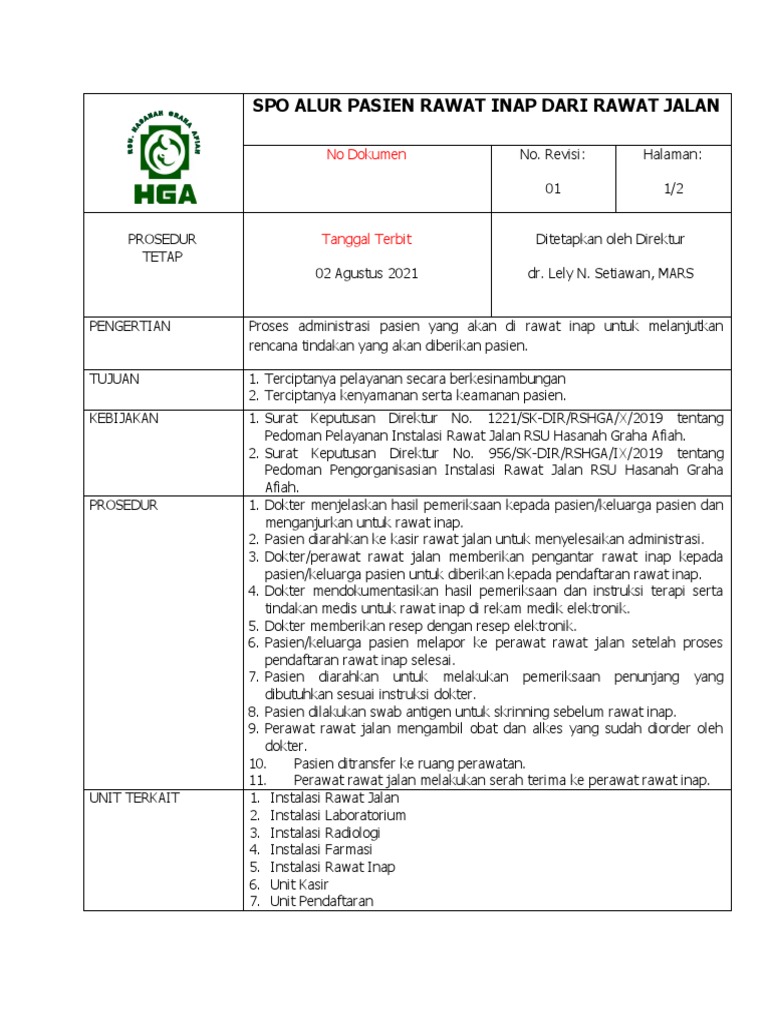 Prosedur Rawat Inap dari Rawat Jalan | PDF | Sains & Matematika