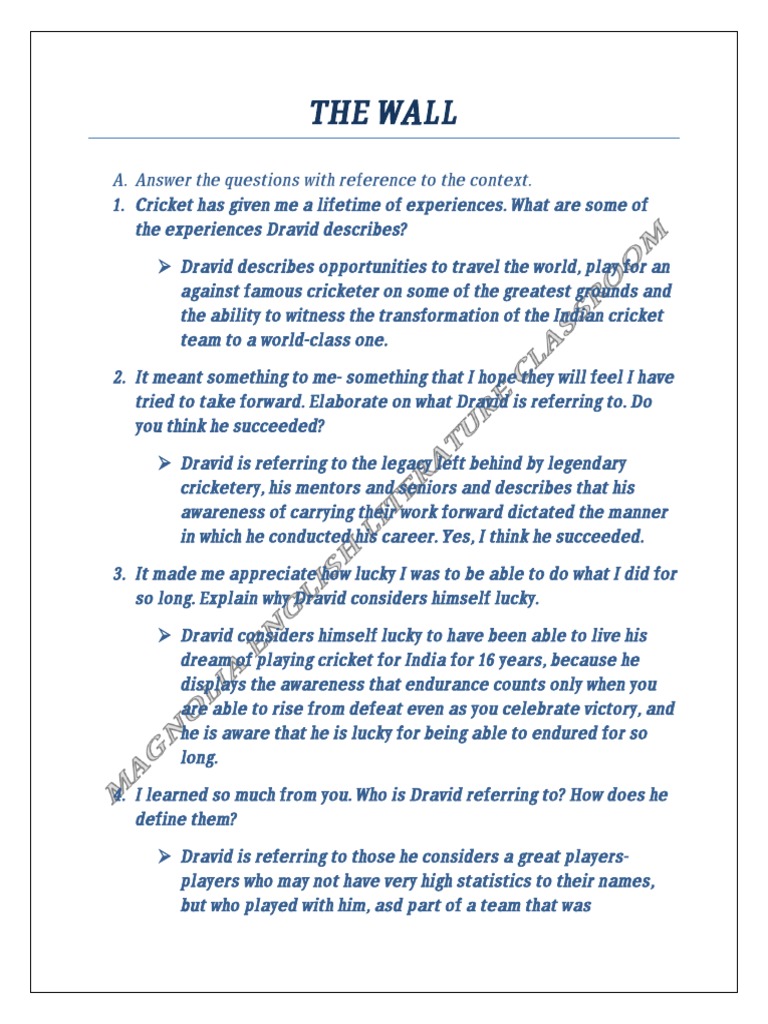 The Wall PDF