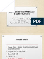 Basic Building Materials and Construction-Part I & II