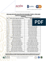 Fechas 2021 Toefl Itp