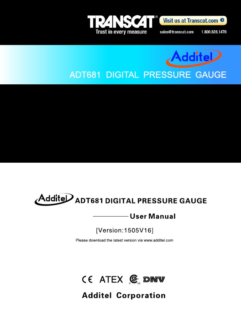 Additel ADT681 Manual | PDF