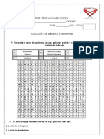 Avaliação de Ciências 4 - Bimestre