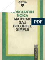 Constantin Noica - Mathesis sau bucuriile simple (1992) ocr