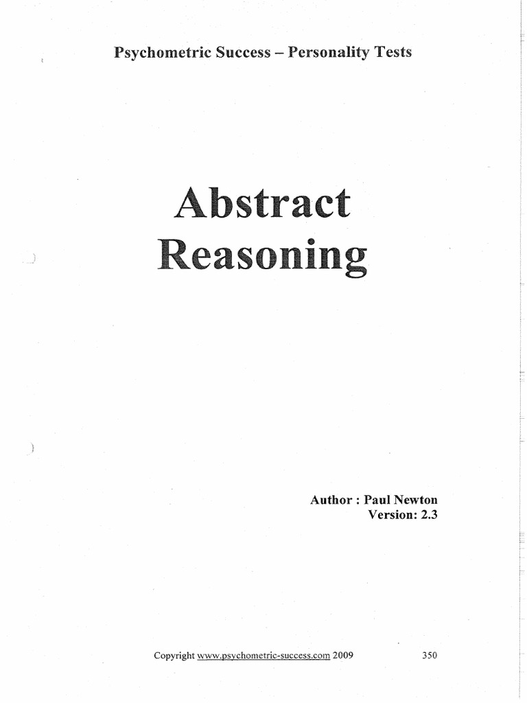 Abstract reasoning pdf