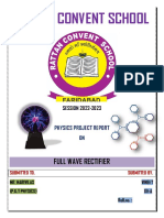 Rattan Convent School Physics Project Report on Full Wave Rectifier