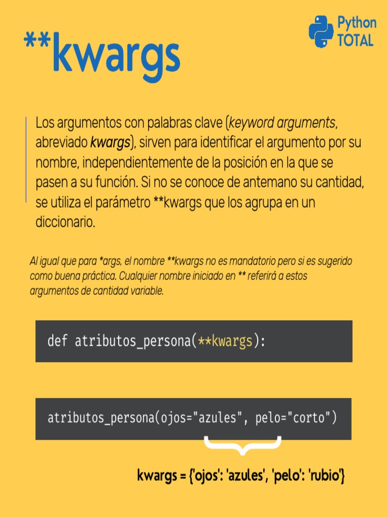 Argumentos indefinidos kwargs pdf