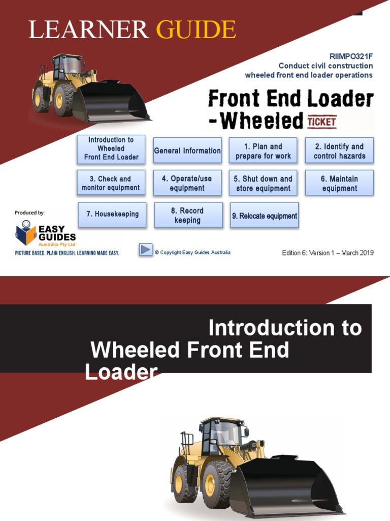Front End Loader Wheeled - RIIMPO321F - SAMPLE WEB | PDF | Loader ...