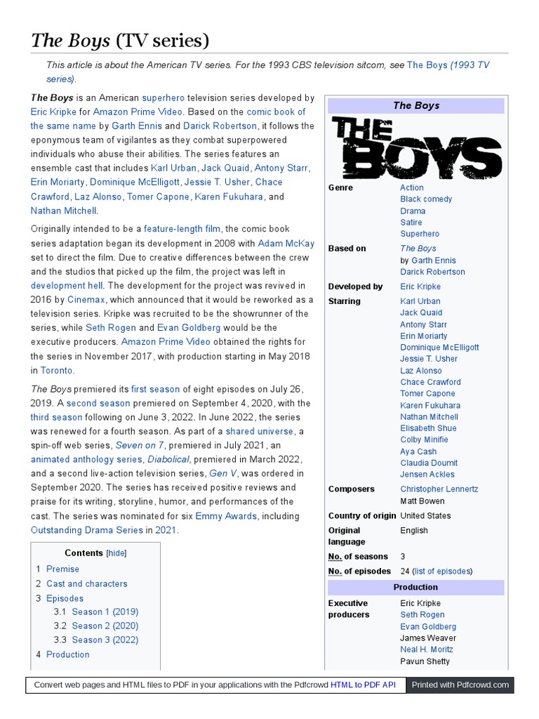 Image Result For The Boys Tv Series Wikipedia