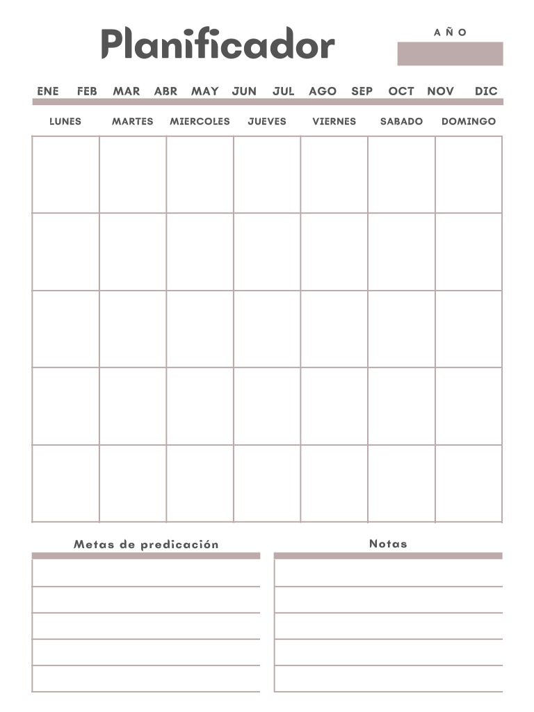 Planner Diario Agenda Moderna (8 × 11 In) | PDF