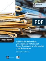 Libro. Libertad de Información Tres Palabras Inofensivas.