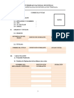 Esquema de CV para Entrevista