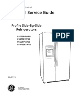 Ge psf26pgwbb pss26pswss psc25pswss psw26rswss Profile Side-By-Side Refrigerator SM
