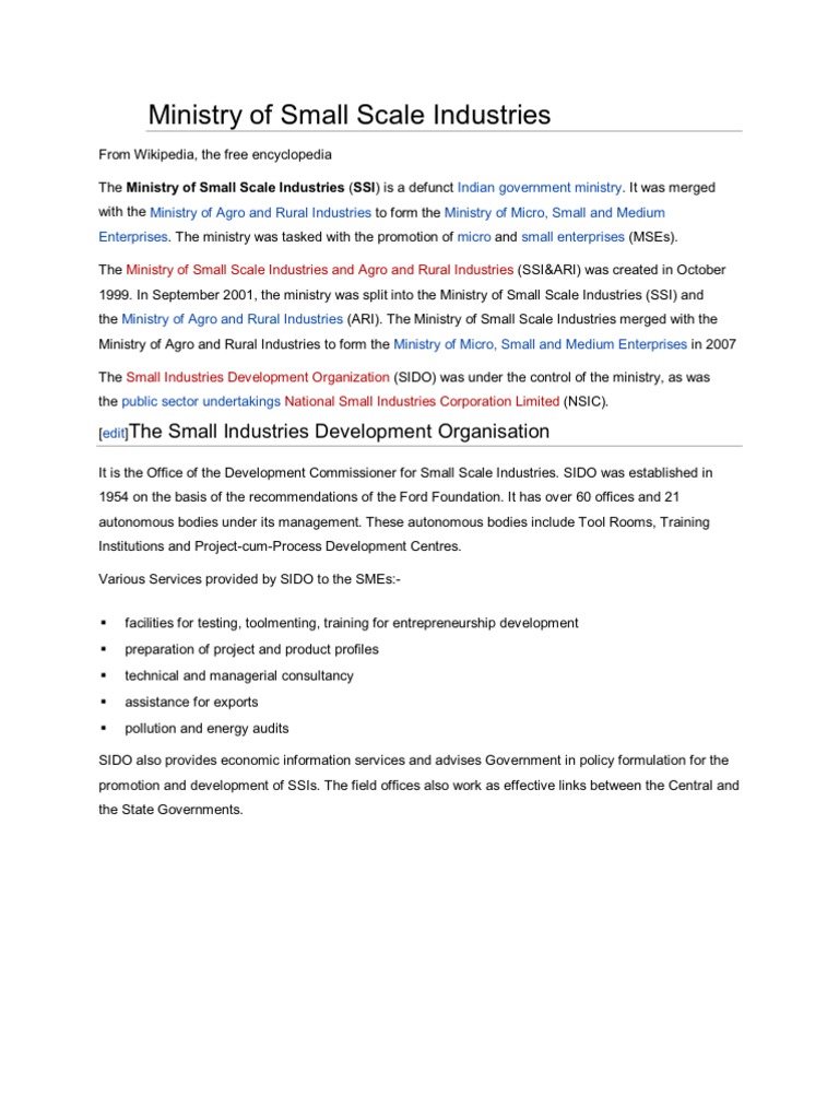 Small Scale Industries | PDF | Economies | Business