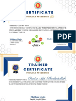 Blue and Orange Simple Certificate