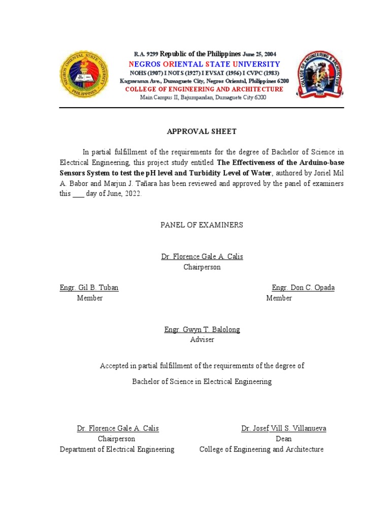 Engineering Thesis Approval | PDF | Technology & Engineering