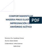 Comportamiento de la madera Pinus elliottii mediante impregnación con anhídrido acético