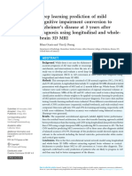 Deep Learning Prediction of Mild Cognitive Impairm