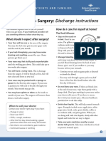 Nose and Sinus Surgeries Discharge Instructions Fact Sheet