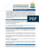 Edital Nº 010 - 2022 PGCFA - Seleção Aluno Regular Processo Seletivo 2023 - 1