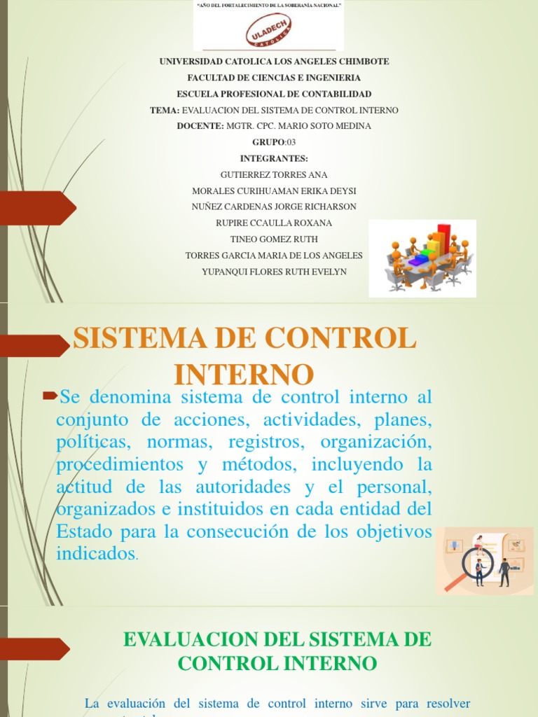 Evaluar El Sistema De Control Interno – ZCAJYJ