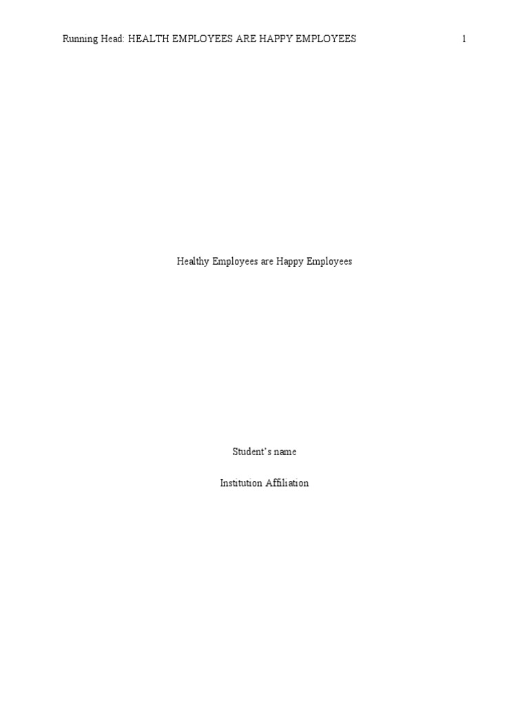 Promoting Workplace Wellness A Case Study of the Cargo Community