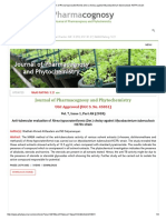 Anti-Tubercular Evaluation of Rivea Hypocrateriformis (Der.) Choisy Against Mycobacterium Tuberculosis H37Rv Strain