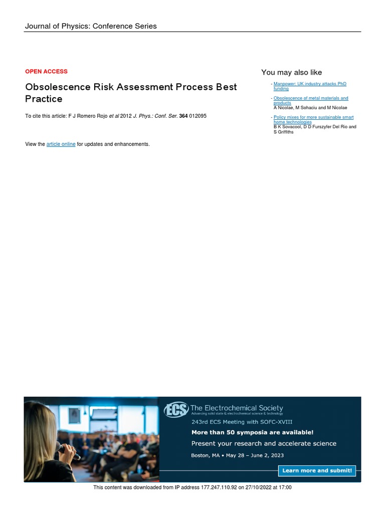 Best Practices in Obsolescence Risk Assessment | PDF | Risk | Risk ...