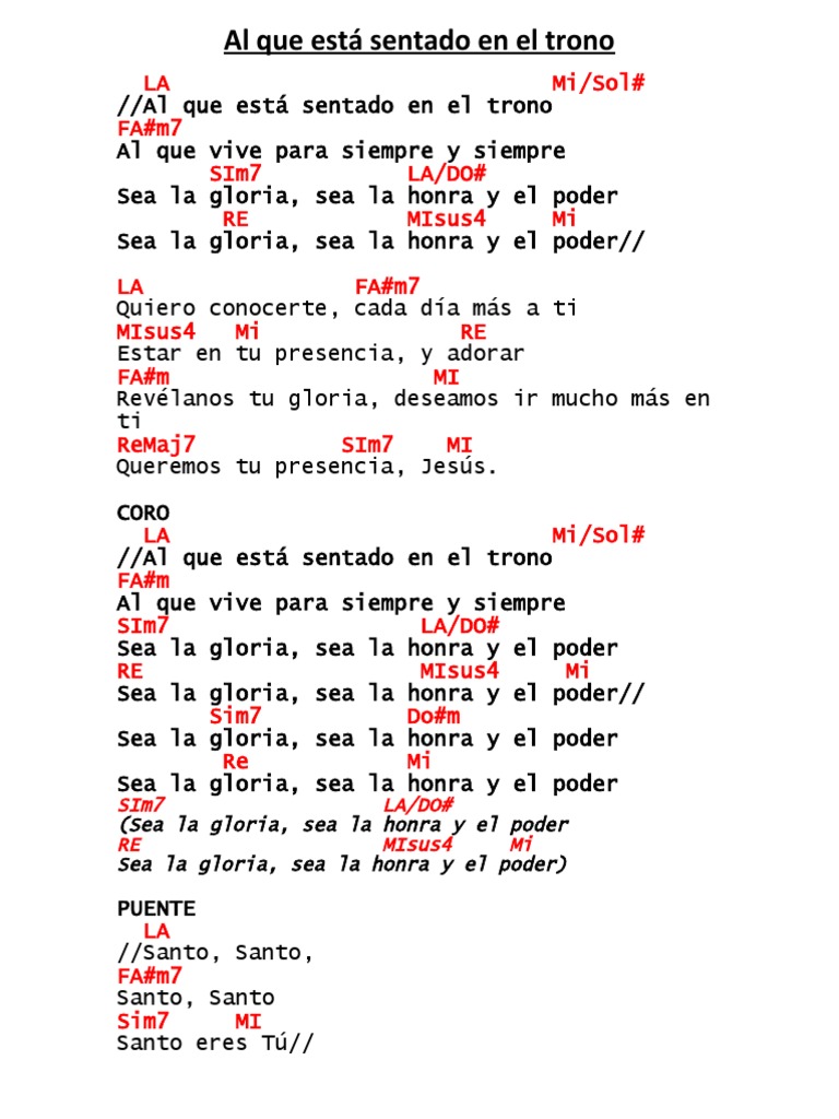 Al Que Está Sentado en El Trono | PDF